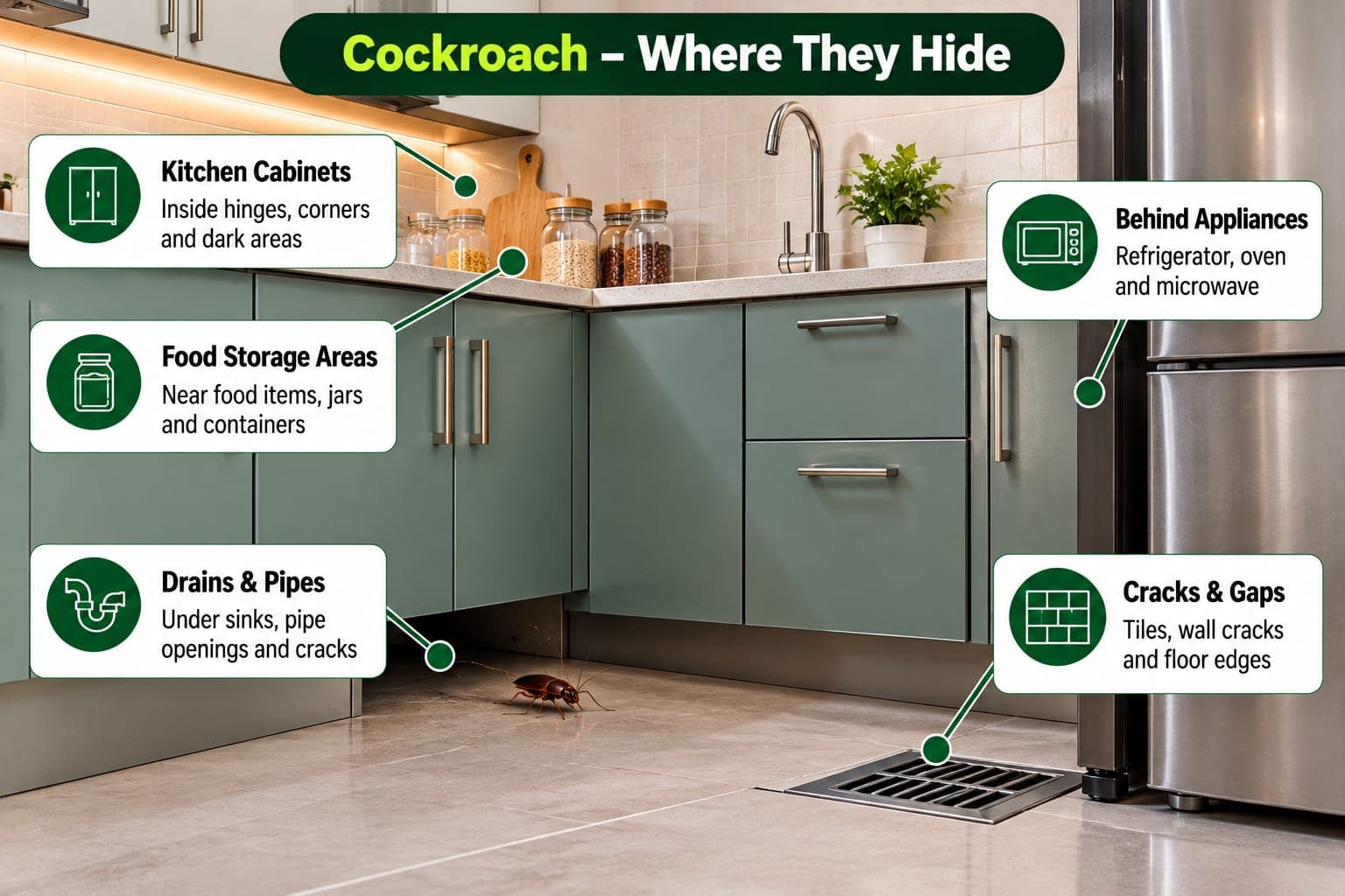 Where Do Cockroaches Commonly Hide? - Cockroach Control in Chennai Chennai