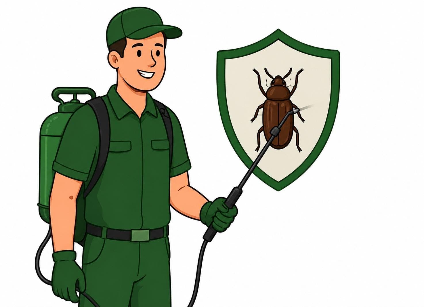 Professional pest control technician